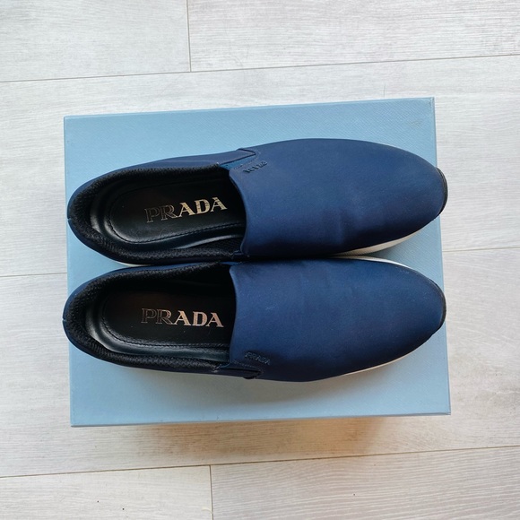 PRADA Navy Slip on Sneakers - Picture 3 of 3